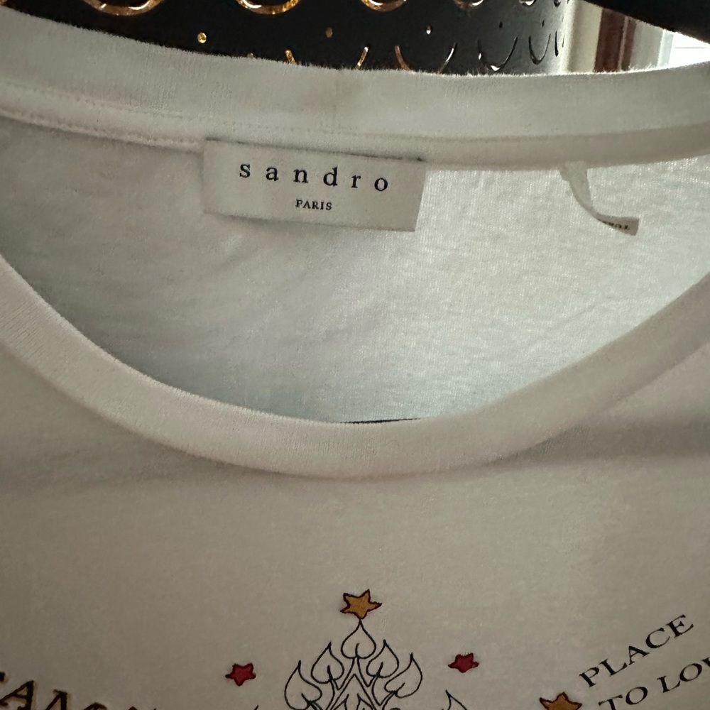 Sandro cotton tshirt size 1. Runs big. Never worn - Picture 5 of 6